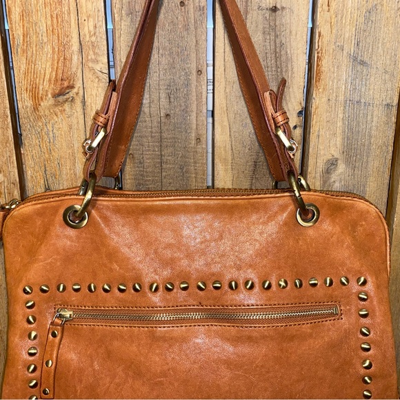 Sorial Tan Leather Satchel - Picture 4 of 9